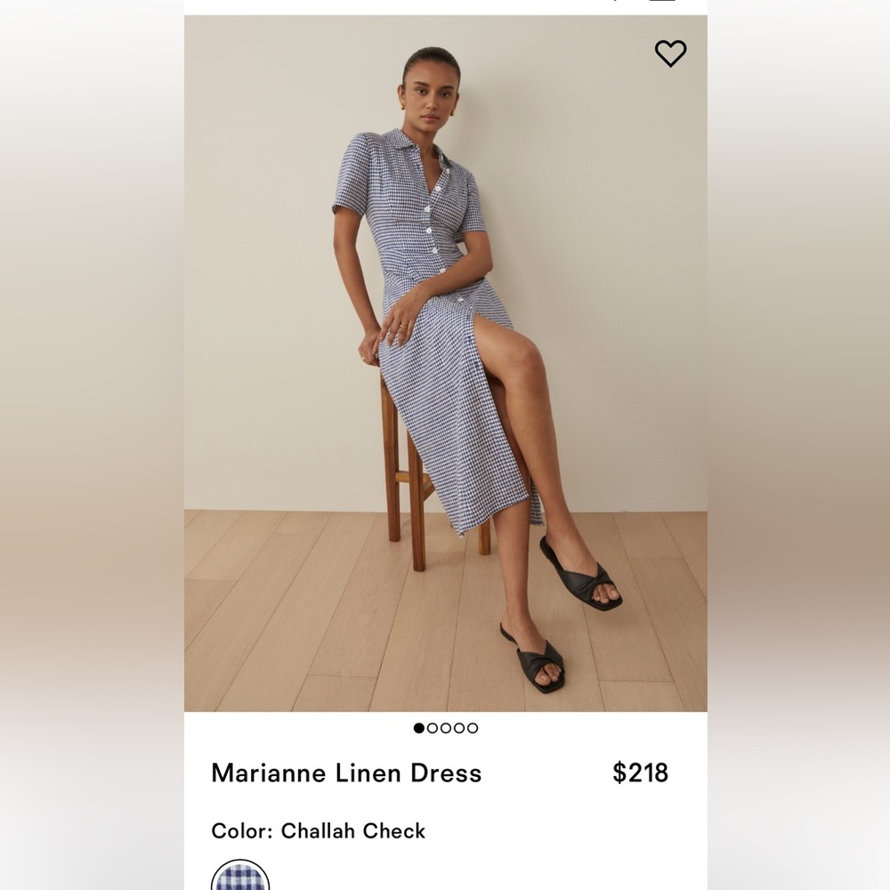 Reformation Marianne Linen Dress Size 2